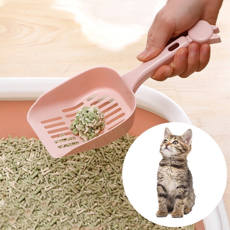 FOLOPETS พลั่วทำความสะอาดแมว พลั่วขยะทราย พลั่วขยะแมว