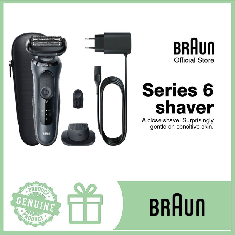 Braun series 6 เครื่องโกนหนวด 60-N1200S เปียกแห้งไร้สายวงซ่อมจอนเครื่องโกนหนวด