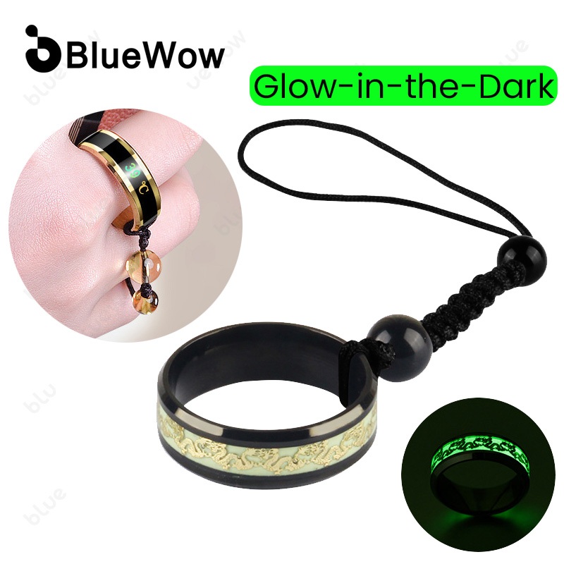 Bluewow Noctilucent เชือกเส้นเล็กโทรศัพท์มือถือไทเทเนียมเหล็กแหวนนิ้วมัลติฟังก์ชั่นเชือกเส้นเล็กพวงกุญแจเชือกแขวน