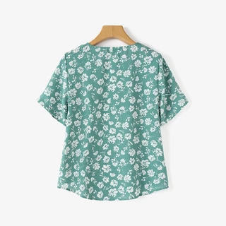 Zanzea เสื้อเบลาส์คอกลมดีไซน์พิมพ์ลายดอกไม้แฟชั่นเกาหลีสําหรับผู้หญิง