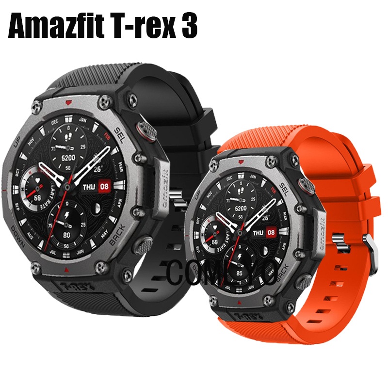 For Amazfit T-REX 3 สําหรับ อมาซฟิต ที-เร็กซ์ 3 สมาร์ทสายนาฬิกาสายรัดข้อมือซิลิโคนสร้อยข้อมือวงนุ่มกีฬาผู้หญิงผู้ชาย สมาร์ทวอทช์ เข็มขัด