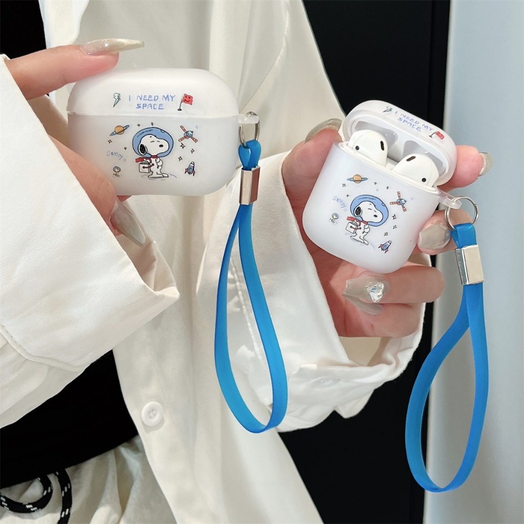 สําหรับ Apple AirPods3 AirPodsPro2 pro AirPods1/2 เคสหูฟัง TPU Snoopy เคลือบ