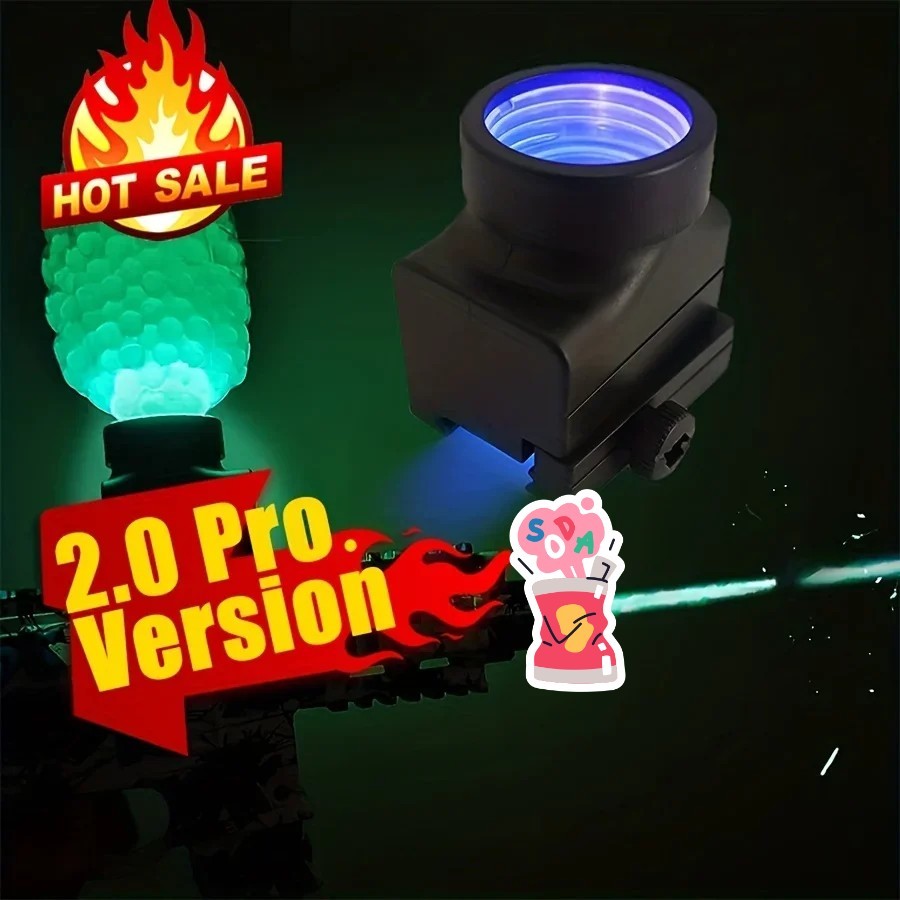 ปืนของเล่นอุปกรณ์เสริมหลอดไฟเรืองแสง Illuminator Luminous ยิงเสริมไฟฟ้าเจล Ball Blaster Splatter Ball Blasters