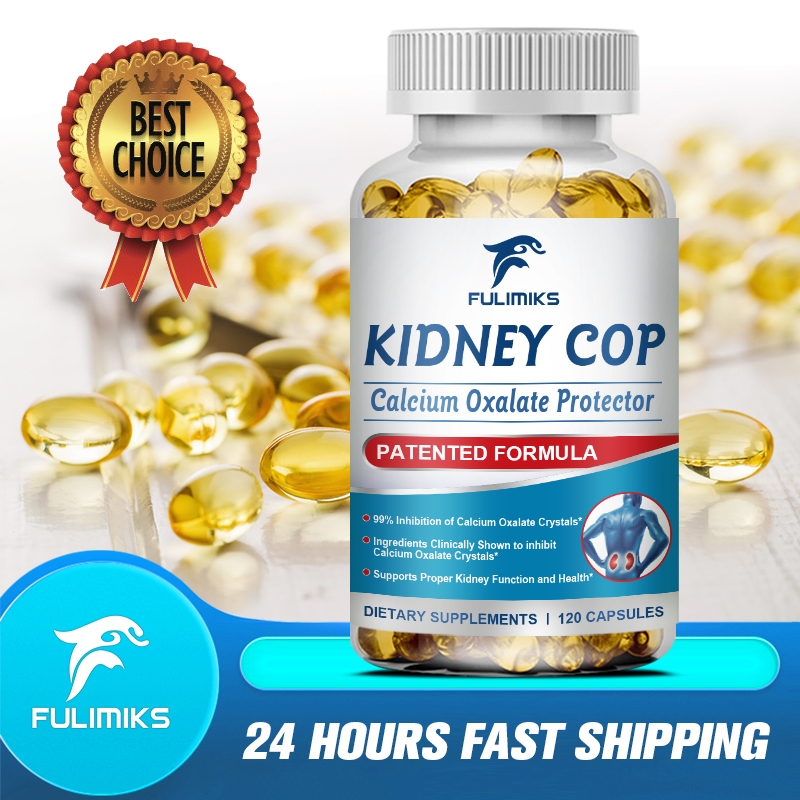 Kidney COP แคลเซียม Oxalate Protector 120 แคปซูล, รองรับไตสําหรับคริสตัลแคลเซียม Oxalate, หยุดการคืน