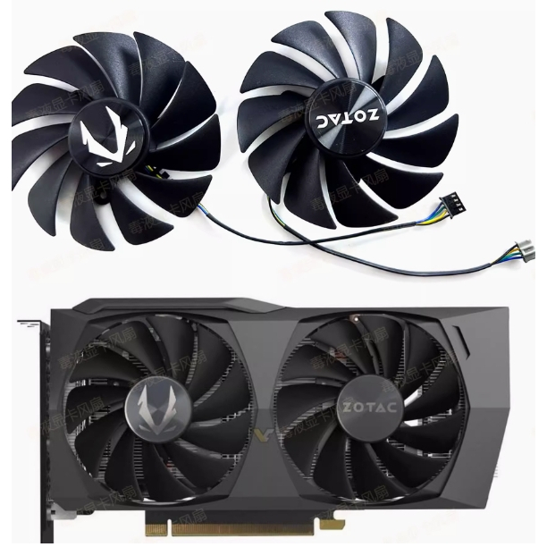 Zotac ZOTAC RTX3050 3060 3060ti Twin Edge OC กราฟิกการ์ดพัดลมระบายความร้อน GA92S2U