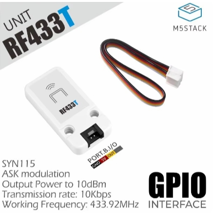 M5stack RF UNIT 433MHz เครื่องส่งสัญญาณ (SYN115) RF433T เครื่องส่งสัญญาณ RF ไร้สาย RF รีโมทคอนโทรลระ