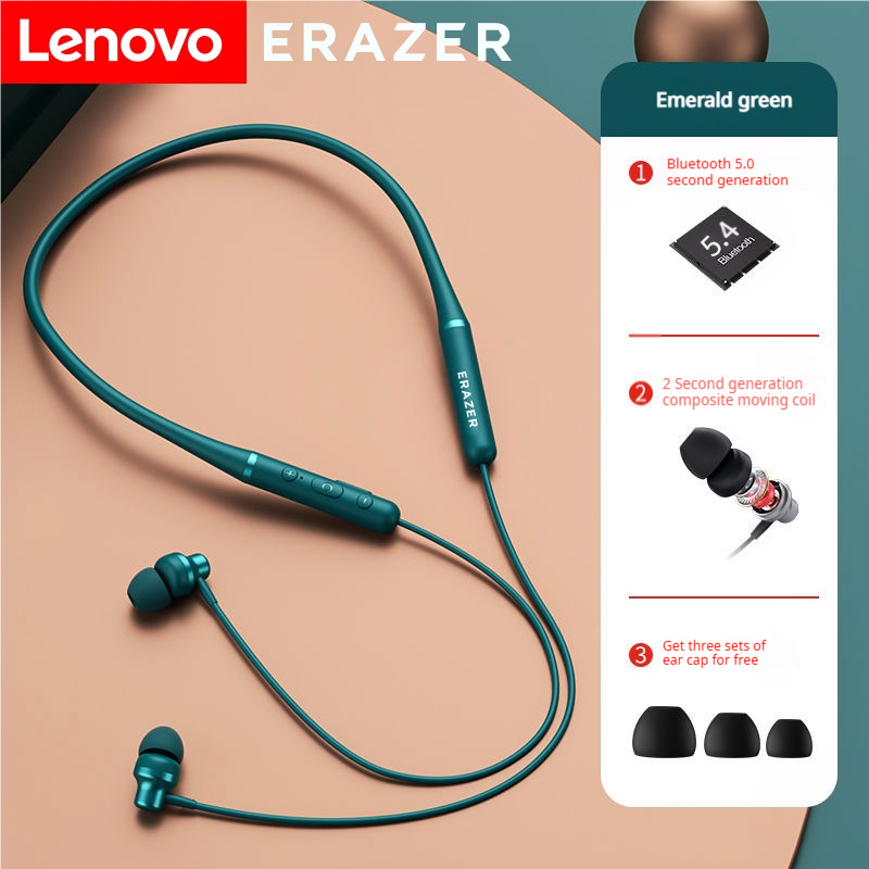 Lenovo Erazer XE05 Max หูฟังแม่เหล็กหูฟังกีฬาแบบคล้องคอบลูทูธ 5.4 IPX5 กันน้ําพร้อมไมโครโฟนเอียร์บัด