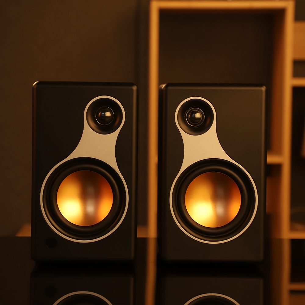 Aiyima S500 คลาสสิกชั้นวางหนังสือลําโพงบลูทูธไร้สาย 120W Hifi Active ลําโพงสําหรับเกมคอมพิวเตอร์หน้าแรก Coaxial Optical RCA