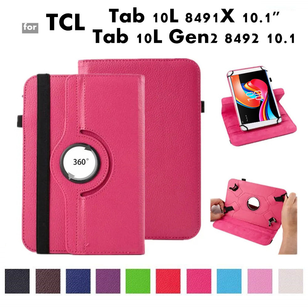 360 Rotating Universal Case for TCL Tab 10L Gen2 8492 10.1 Inch Universal Android Tablet Funda Cover