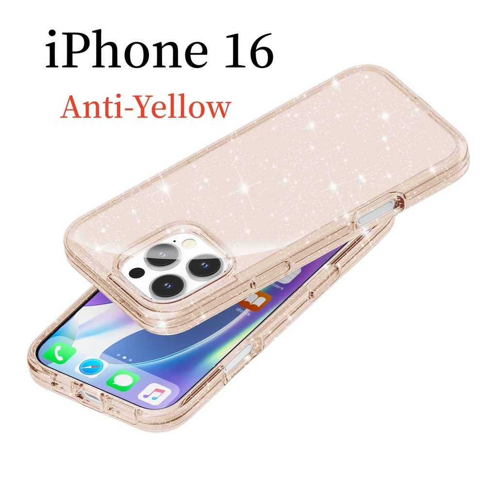 กรอบอะคริลิคเต็มรูปแบบ Backboard ป้องกันสีเหลืองกันกระแทกสําหรับ iPhone 16 15 14 13 Pro Max Mini 16 Plus กรณี