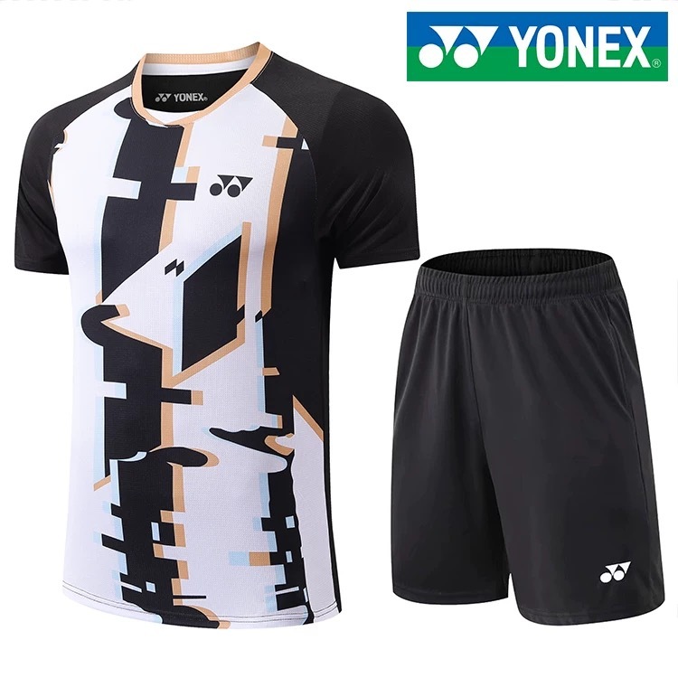 2024 แฟชั่น ใหม่ โยเน็กซ์ แบดมินตัน ชุด เสื้อเบสบอล คู่เป็นกลาง ตาข่าย ระบายอากาศได้ แขนสั้นทุกวันวิ่งออกกําลังกายกีฬาทีม ชุด