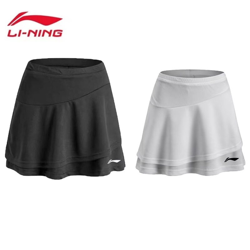 LI NING 2024 ใหม่ ลี้ และ แบดมินตันกระโปรงสั้นครึ่งความยาวสําหรับผู้หญิง, แห้งเร็วสบายโยคะกอล์ฟการฝึกอบรมกีฬากางเกงขาสั้น