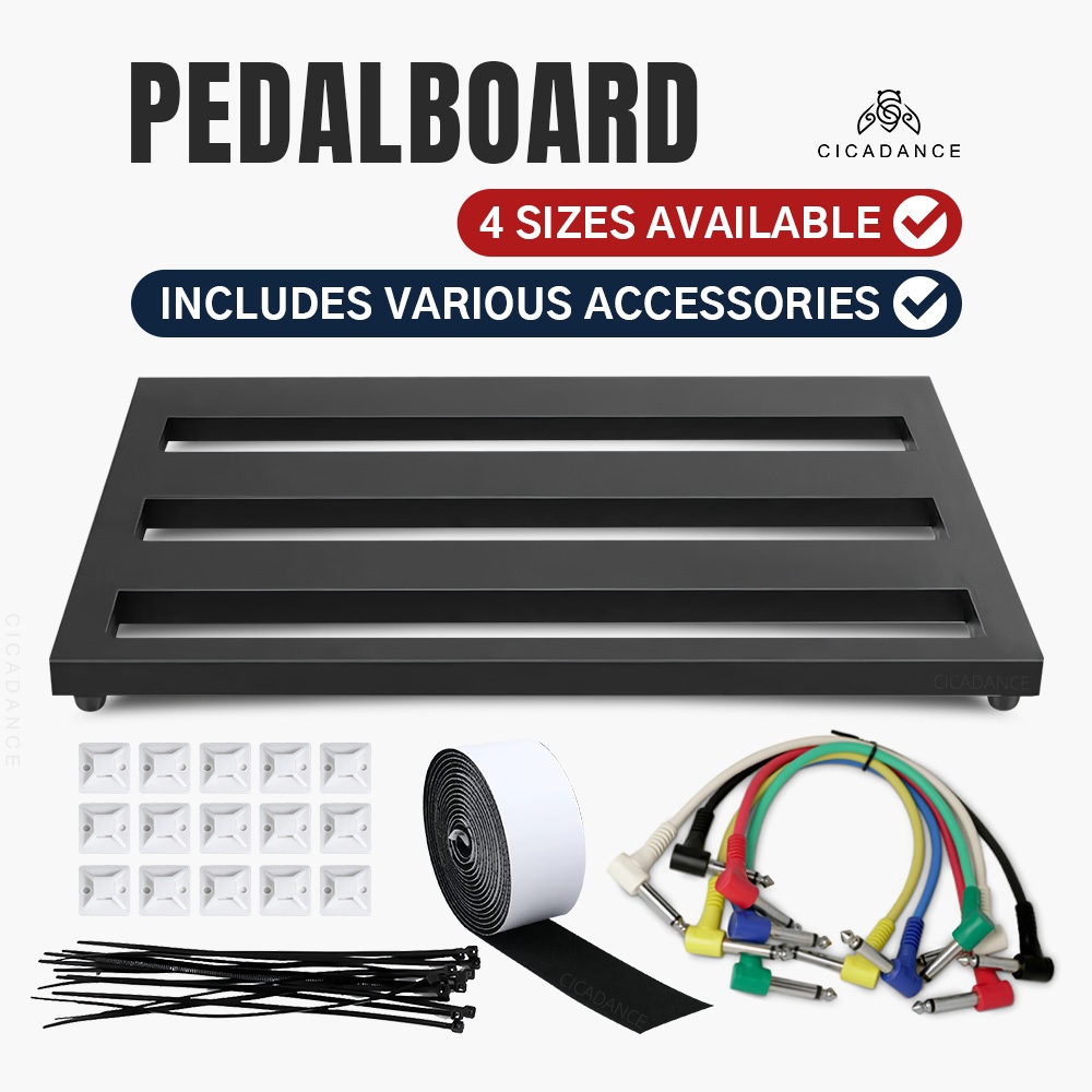 บอร์ดเหยียบเอฟเฟคกีตาร์อลูมิเนียม ขนาดที่แตกต่างกัน Pedalboard บอร์ดเอฟเฟคกีตาร์เบส