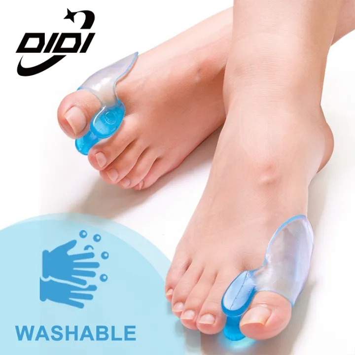 Didi 2 ชิ้นซิลิโคนเจล Thumb Corrector Bunion Little Toe Protector Separator Hallux Valgus Finger Straightener Foot Care แผ่นบรรเทา