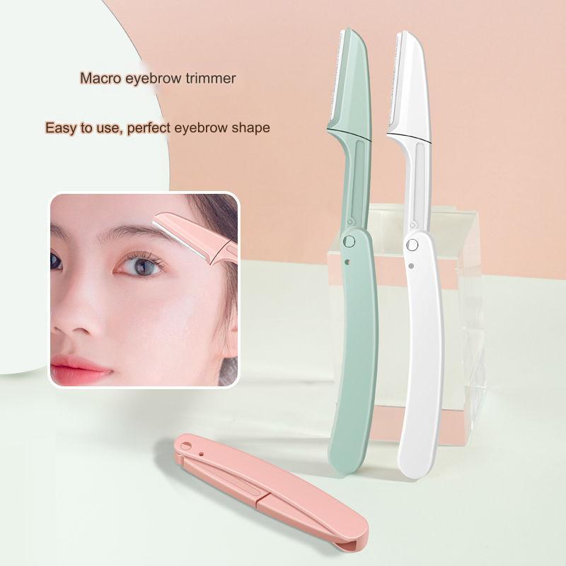 เครื่องโกนขนคิ้วแบบพกพามีดโกน / เครื่องโกนหนวด Trimmer เครื่องโกนหนวดกำจัดขน / เครื่องโกนหนวดแบบพับได้ Shaper Shaping เครื่องโกนหนวดสำหรับผู้หญิงทั้งร่างกายเครื่องมือความงาม