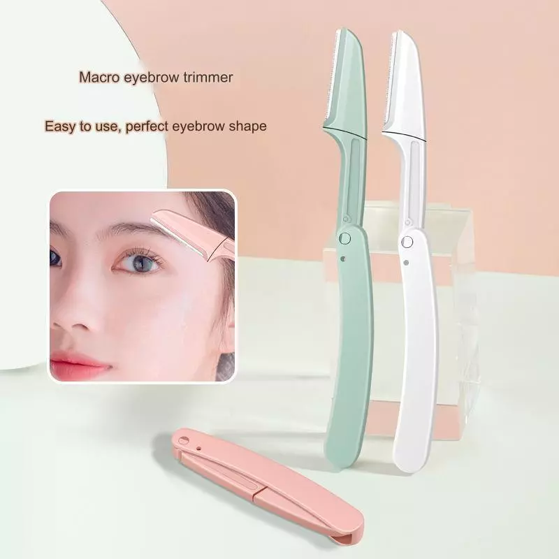 เครื่องโกนขนคิ้วแบบพกพามีดโกน / เครื่องโกนหนวด Trimmer เครื่องหนวดกำจัดขน / หนวดแบบพับได้ Shaper Shaping สำหรับผู้หญิงทั้งร่างกายมือความงาม