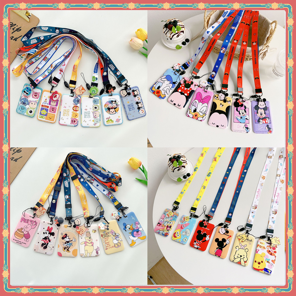 ใหม่ Disney Mickey Winnie สายคล้องบัตรอเนกประสงค์ ป้ายชื่อ/บัตรพนักงาน/บัตรประชาชน/บัตรธนาคาร/บัตรรถบัส/บัตรควบคุมเข้า/บัตรนักเรียน สะดวก