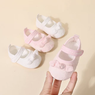 (จัดส่งในกรุงเทพฯ)-infant เด็กทารกรองเท้าลื่นนุ่ม Soled ลูกไม้ Bowknot Flats เด็กวัยหัดเดิน First Walker ฤดูใบไม้ผลิฤดูใบไม้ร่วงรองเท้าเจ้าหญิง
