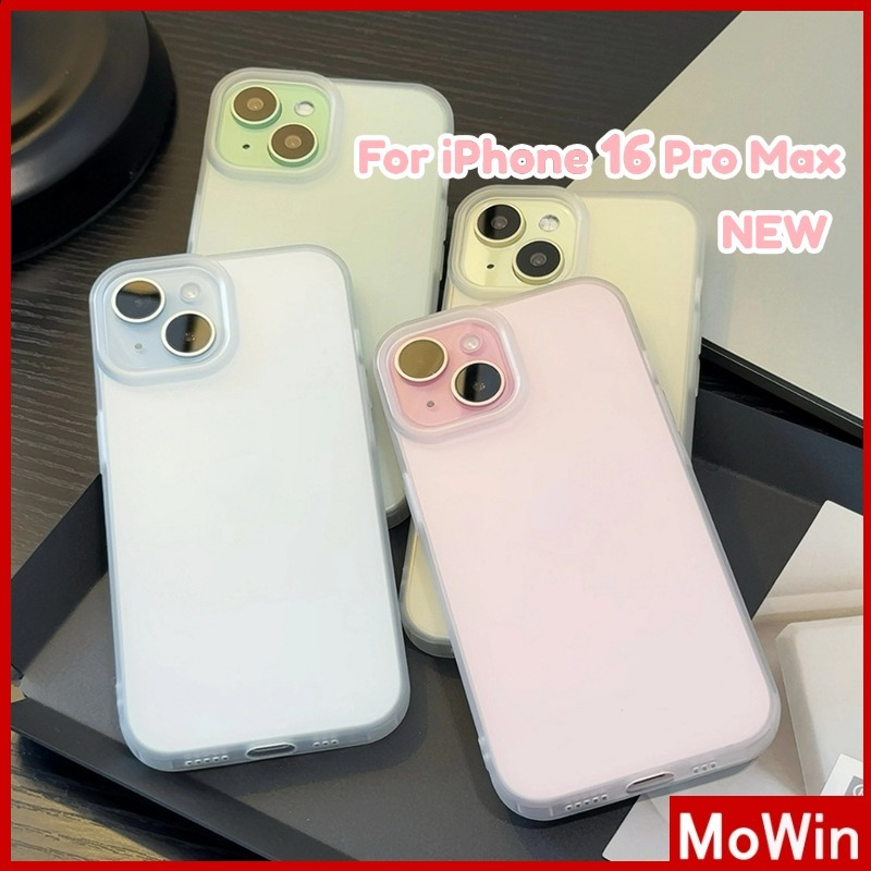 Mowin - For iPhone 16 Pro Max เคสใสด้านป้องกันรอยนิ้วมือสำหรับ iPhone15 11 Pro Max iPhone เคส TPU อ่อน โปร่งใส ฝ้า สีดำและสีขาว เข้ากันได้กับ iPhone14 13 12 Pro max XS XR 7 8 Plus