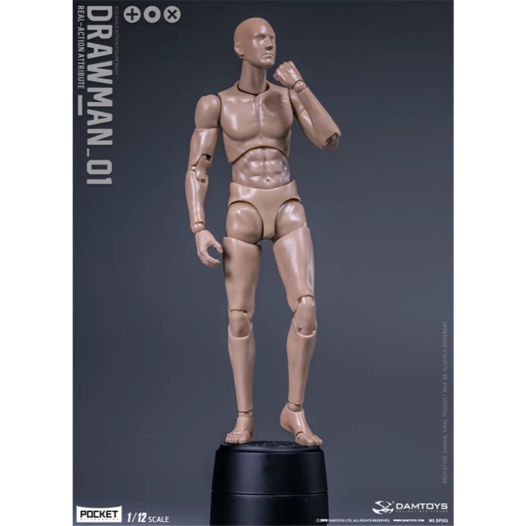 Damtoys DAM DPS01 1/12 เคลื่อนย้ายได้ภาพวาดร่างกายทหารที่สามารถเคลื่อนย้ายร่างกายชาย