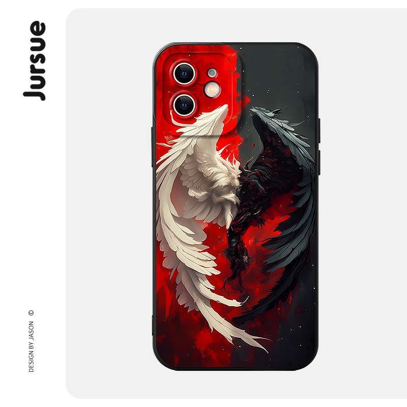 Jursue เคสไอโฟน เคสซิลิโคนนุ่มกันกระแทกการ์ตูนน่ารักตลก เคสโทรศัพท์ for iPhone 16 15 14 13 12 11 Pro Max SE 2020 X XR XS 8 7 Plus พลัส Z1354Q