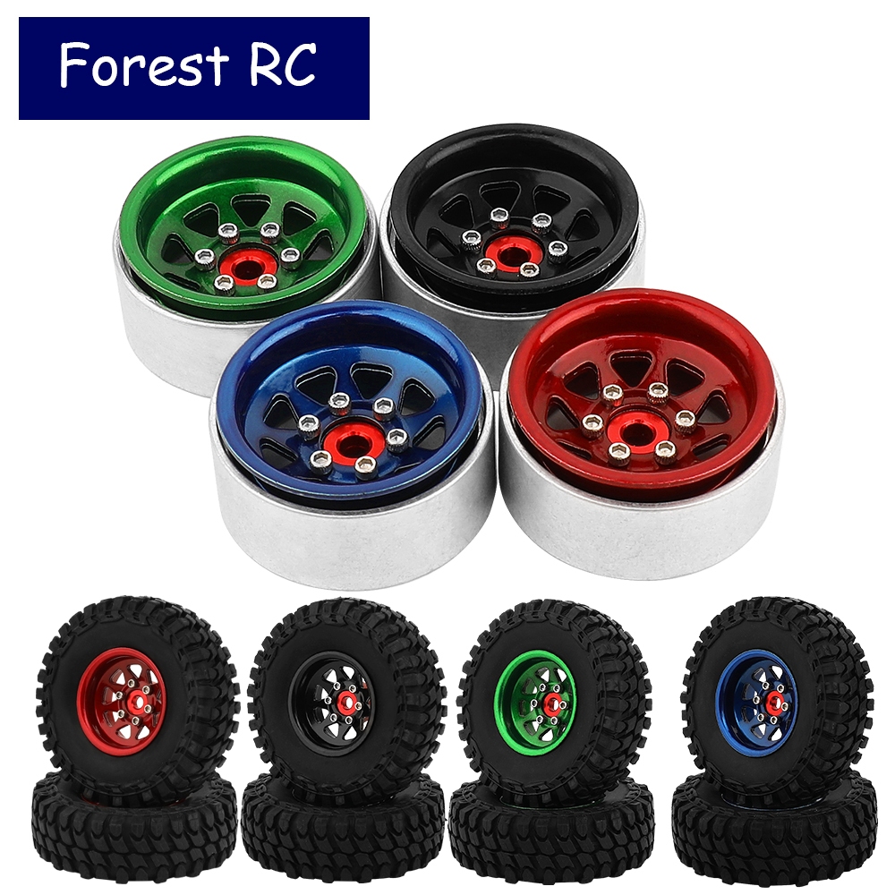 1.0 Beadlock ล้อ -3.78 มม.Offset ล้อขอบยางสําหรับ 1/18 1/24 RC Crawler รถ Axial AX24 SCX24 FMS FCX24 TRX4M อัพเกรด