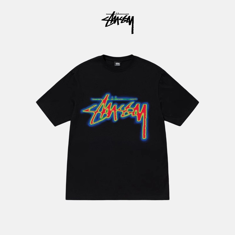 Sty Trend Thermal Imaging Logo Letter Round Neck Short Sleeved T-shirt New Style