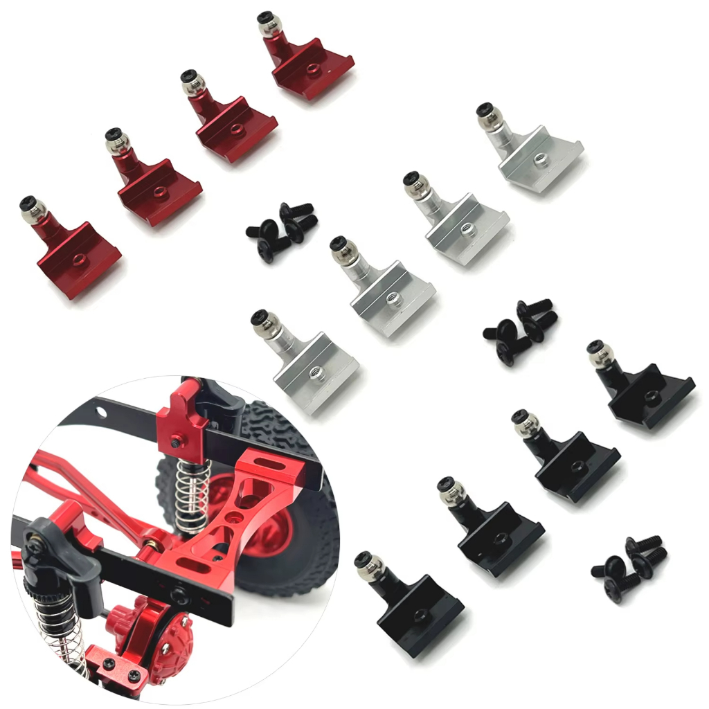 4 ชิ้น WPL C64-1 โลหะด้านหน้าด้านหลัง Shock Tower Shock Bracket Mount สําหรับ 1/16 C64 Toyota Hairak