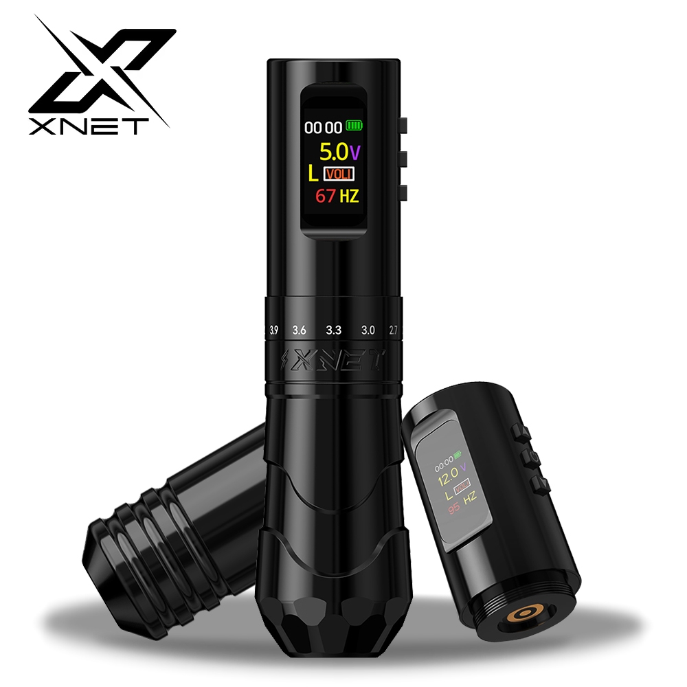 Xnet Void เครื่องสักไร้สาย ปากกาสักไร้สาย 7 จังหวะ ปรับได้ 2.4-4.2 มม. แบตเตอรี่ 1800mAh จอแสดงผล OLED สําหรับศิลปินสัก