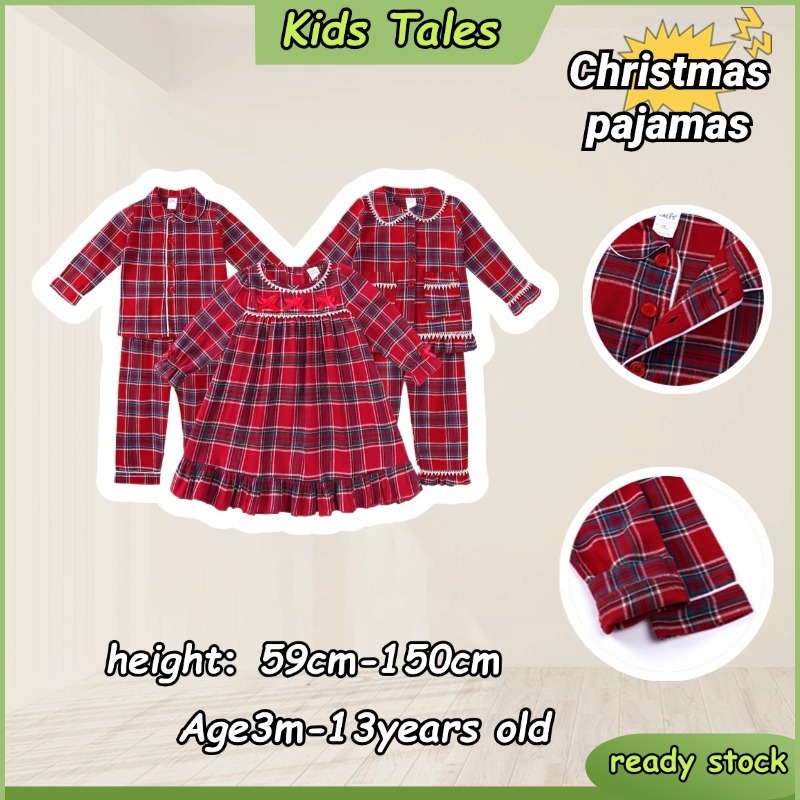 นิทานเด็ก เด็กชายและเด็กหญิง ผ้าฝ้ายครอบครัว ชุดนอน ชุด ทารก แขนยาว เด็กผู้หญิง ชุดนอน