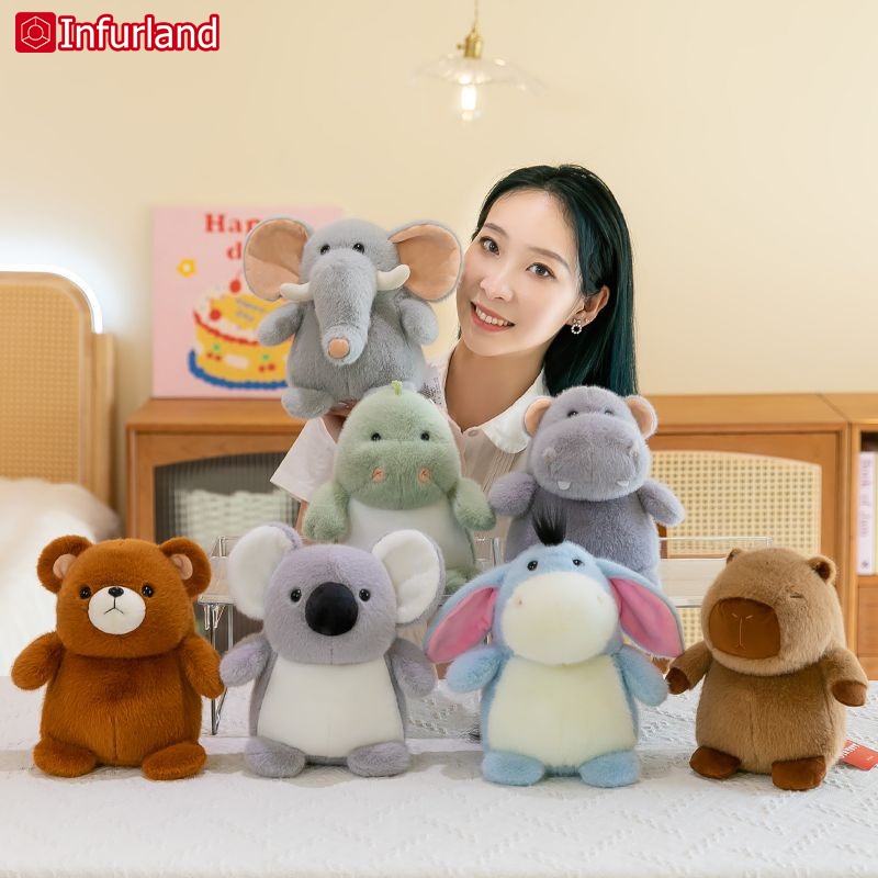 Capybara ตุ๊กตาสัตว์ ของเล่น น่ารักการ์ตูน ตุ๊กตาขนนิ่ม เหมาะกับของขวัญวันเกิด 20cm