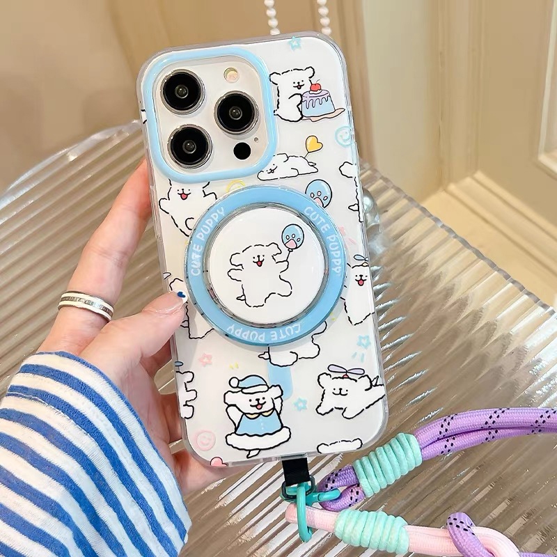 เคสป้องกันรูปแบบลูกสุนัขลายการ์ตูนน่ารักสําหรับ iPhone 15pro 15promax 14 14promax 14pro 16 pro max 16 plus