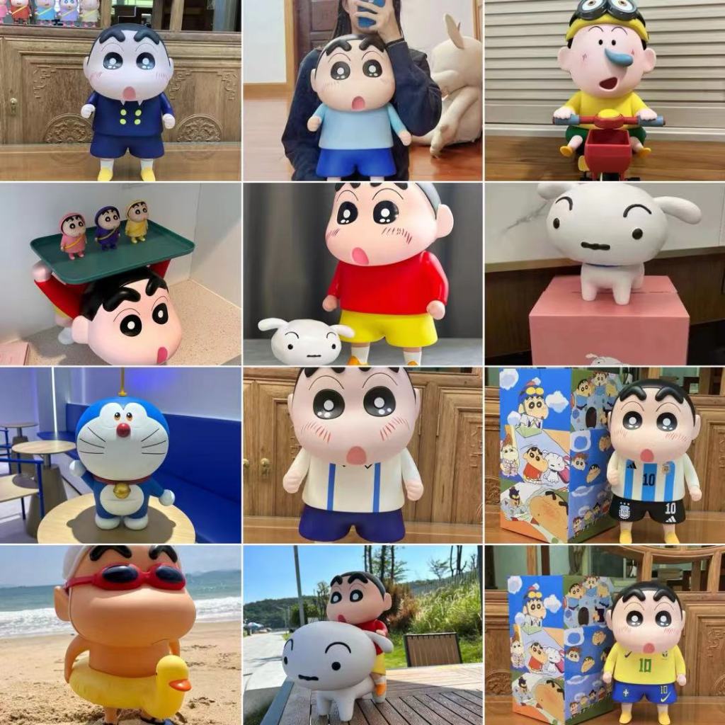 Crayon Shin-chan โมเดลฟิกเกอร์ การ์ตูนชินจัง โนฮารา ชินโนะสุเกะ สองมิติ ขนาดใหญ่ 1: 1 เครื่องประดับ ของขวัญวันเกิด