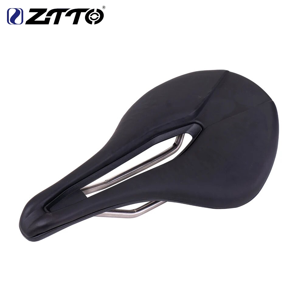Ztto อานเบาะนั่งจักรยาน E-TPU ไทเทเนียมอัลลอย แบบนิ่ม กลวง สําหรับจักรยานเสือภูเขา