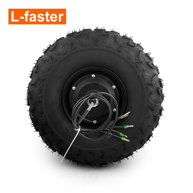 L-faster 350W 145/70-6 ไขมัน Off Road Rough Tyre 14.5 นิ้วไฟฟ้ารถเข็น Wheelbarrow เกียร์มอเตอร์ล้อ