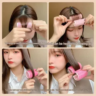 ลูกกลิ้งม้วนผม เครื่องม้วนผม Lazy Curler Hair Roller แกนแบบไม่ใช้ความร้อนที่คาดเครื่องมือจัดแต่งทรงยึดเครื่องม้วนผมลูกกลิ้งไนลอนสีชมพู