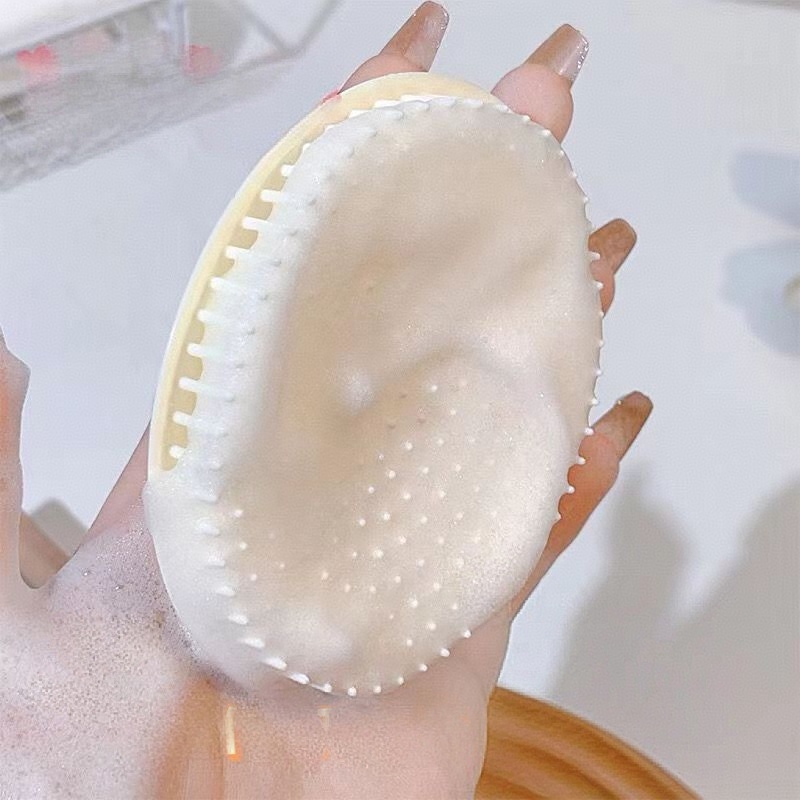 แปรงแชมพูซิลิโคน นวดรังแค แชมพูหนังศีรษะ หวีนวดวิเศษ อุปกรณ์เกาต่อต้านสิว นวดศีรษะ แปรงทําความสะอาดนุ่ม ผลิตภัณฑ์สําหรับผม แปรงกันรั - รูปที่ 5