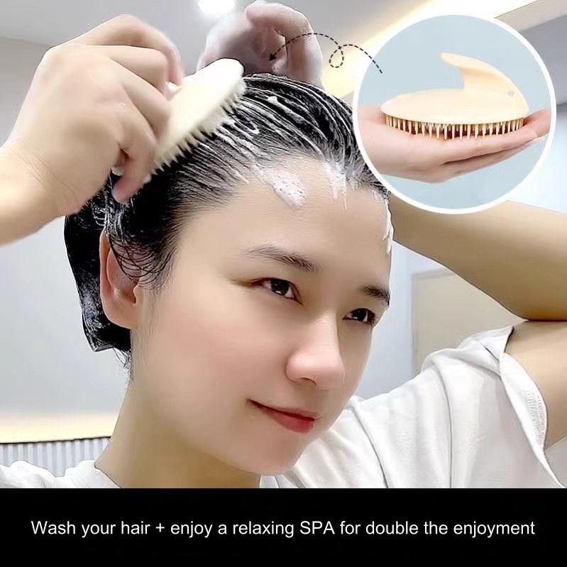 ซิลิโคนหวีแชมพูแปรงศีรษะและหนังศีรษะ นวดศีรษะ สปาอาบน้ํา แปรงนวดสุขภาพสําหรับผู้ใหญ่