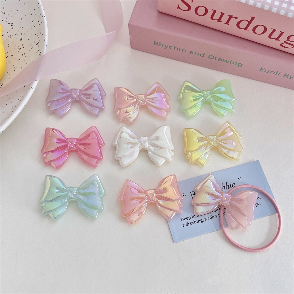 10ชิ้น/เซ็ตสุ่มสไตล์ เกี่ยวกับ ที่มีสีสันชุบวุ้นสีโบว์อะคริลิตรงหลุมลูกปัดทําเองห่วงโซ่โทรศัพท์มือถือคาดศีรษะแฟชั่นแพทช์อุปกรณ์เครื่องประดับลูกปัดหลว