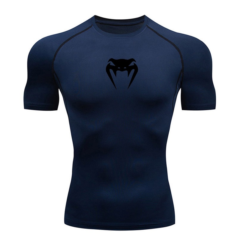 Venom เสื้อยืด UFC ผู้ชาย MMA Top การบีบอัดเสื้อแขนสั้นมวยยิมออกกําลังกายกีฬาสีดําสีขาวสีแดงออกแบบ ราคา ถูกที่สุด ดีลบีเคเค แกลเลอรีภาพที่ 2