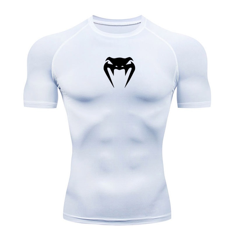 Venom เสื้อยืด UFC ผู้ชาย MMA Top การบีบอัดเสื้อแขนสั้นมวยยิมออกกําลังกายกีฬาสีดําสีขาวสีแดงออกแบบ ราคา ถูกที่สุด ดีลบีเคเค แกลเลอรีภาพที่ 5