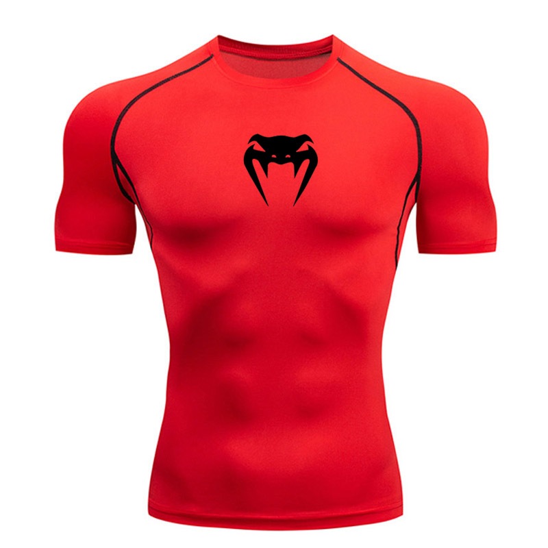 Venom เสื้อยืด UFC ผู้ชาย MMA Top การบีบอัดเสื้อแขนสั้นมวยยิมออกกําลังกายกีฬาสีดําสีขาวสีแดงออกแบบ ราคา ถูกที่สุด ดีลบีเคเค แกลเลอรีภาพที่ 3