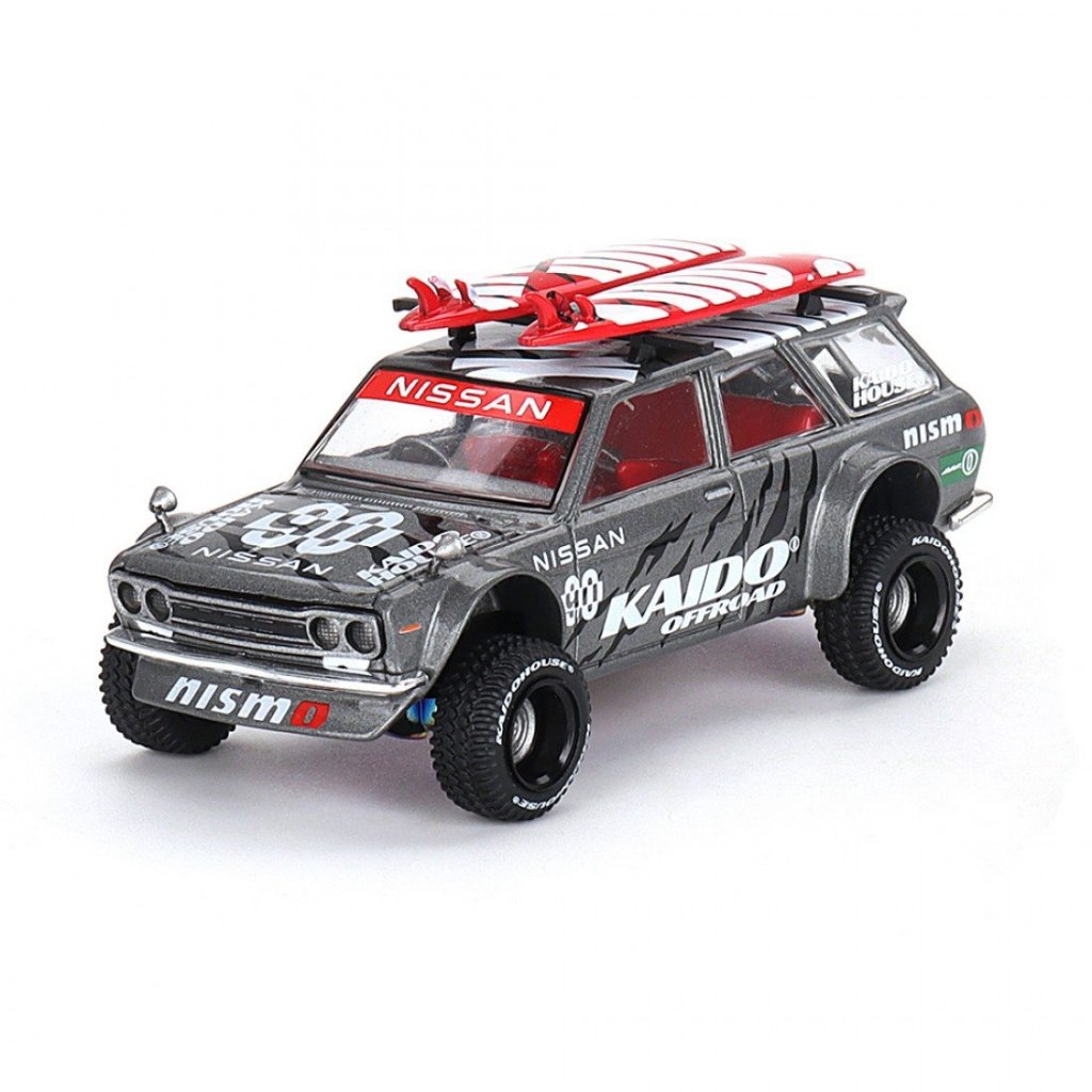 Mini GT x Kaido House KHMG121 1/64 Datsun Kaido 510 Wagon 4x4 Kaido Offroad V1 Diecast Scale รถโมเดล