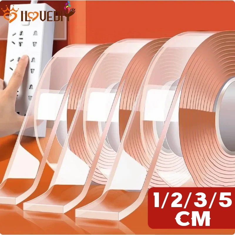 เทปนาโน-เทปกันน้ําไร้ร่องรอย-เทปแข็งแรงพิเศษ-เทปกาวกริป-เทปกาวสองหน้า-สําหรับห้องน้ํา,ห้องครัว,อ่างล้างจานแตะเจลสติ๊กเกอร์-อุปกรณ์บ้