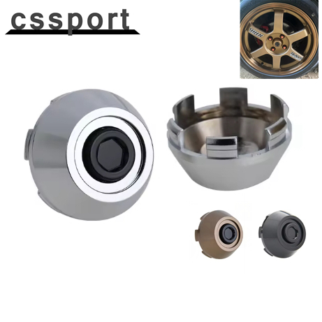1pcs JDM รถ Racing B-Type ล้อกลางหมวก 61 มม.ฝาครอบล้อ Hub Cap สําหรับ CE28 (14") SE37 RAYS TE37 Sport Rim Bronze & Silver & Black