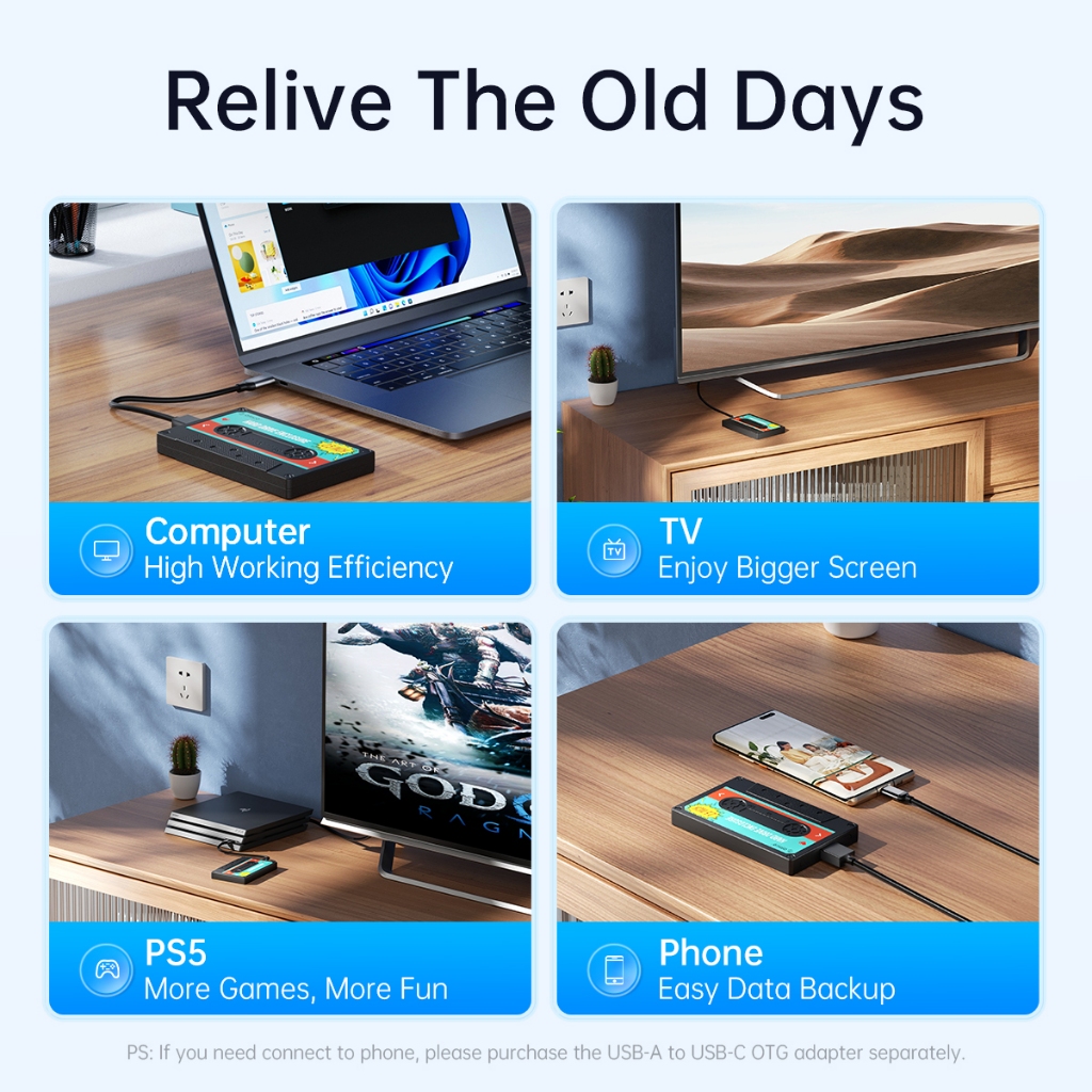 Orico ฮาร์ดไดรฟ์ USB3.0 HDD Enclosure ภายนอกโปร่งใส HDD Case DIY สติกเกอร์สําหรับ SSD HDD Cassette เทปออกแบบ