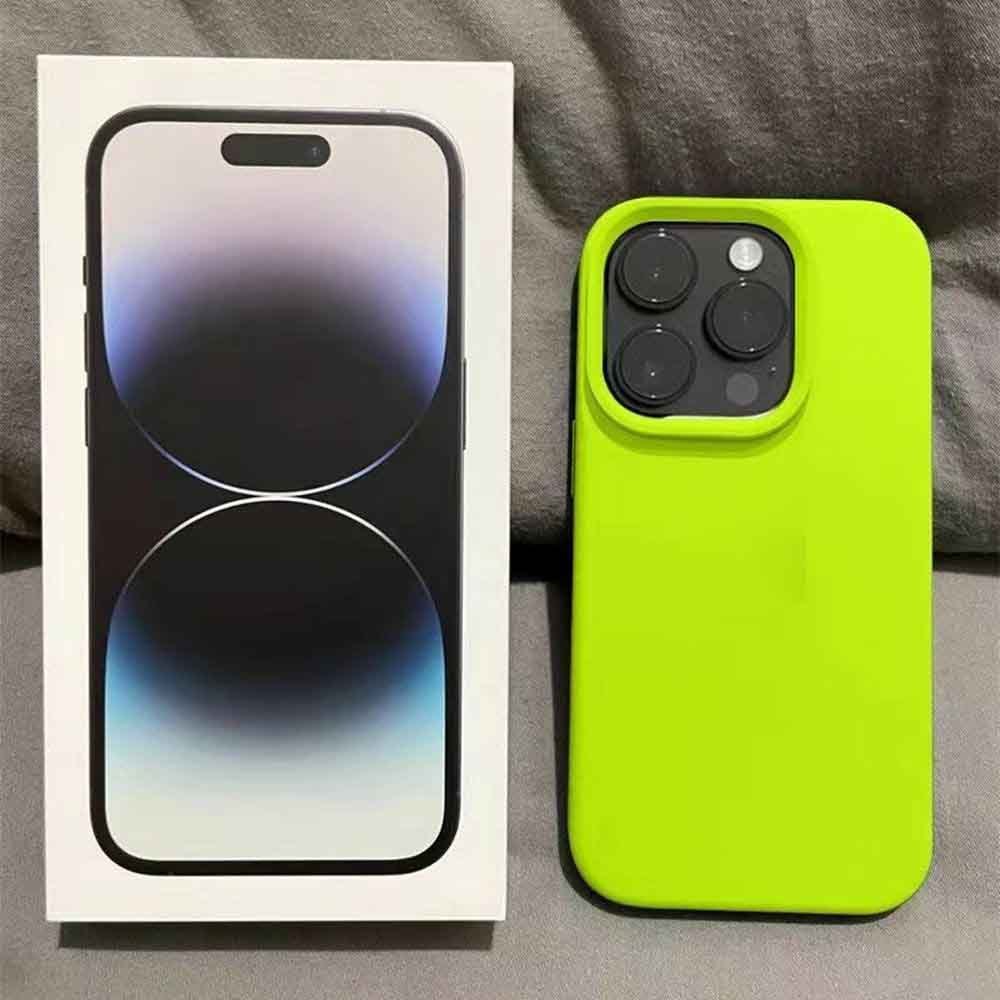 สําหรับiphoneกรณีsoft TPUเรืองแสงสีเขียวฝาครอบป้องกันสําหรับApple iPhone 7 8 Plus XR XS Max 11 12 13 14 15 16 Pro Max 14 15 Plusพร้อมการออกแบบโลโก้