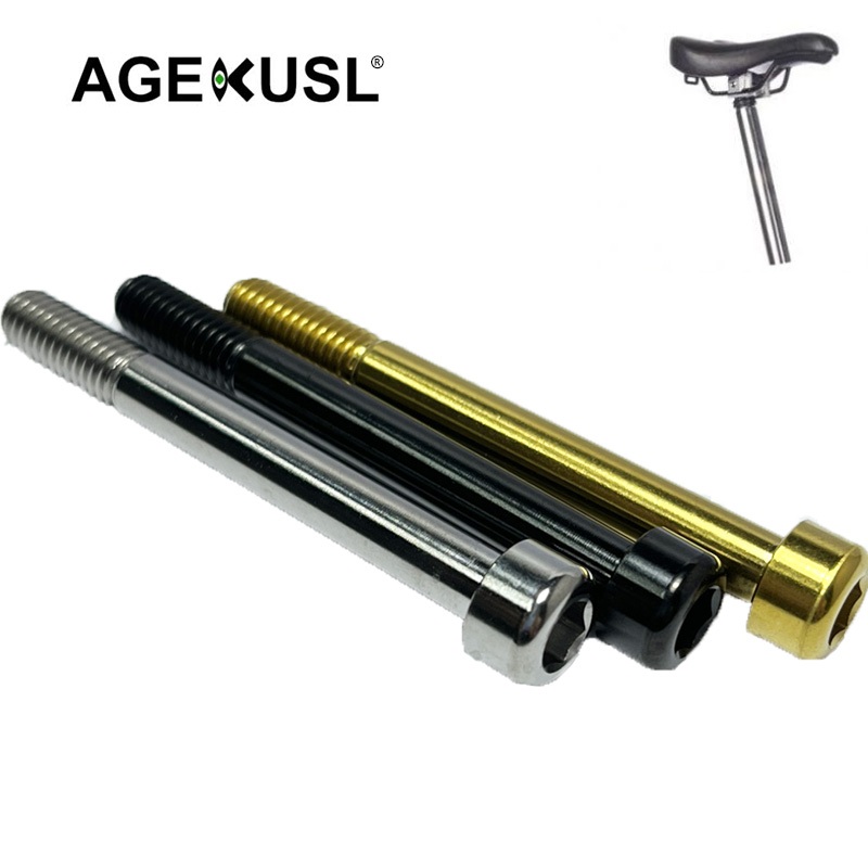 Agekusl จักรยาน Seatpost คลิปสกรูอาน Clamp Bolt สกรูไทเทเนียมใช้สําหรับ Brompton Pline จักรยานพับ