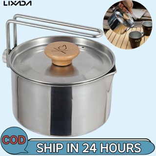 [Lixada Th Mall] กาต้มน้ําสเตนเลส แบบพกพา สําหรับตั้งแคมป์ เ…