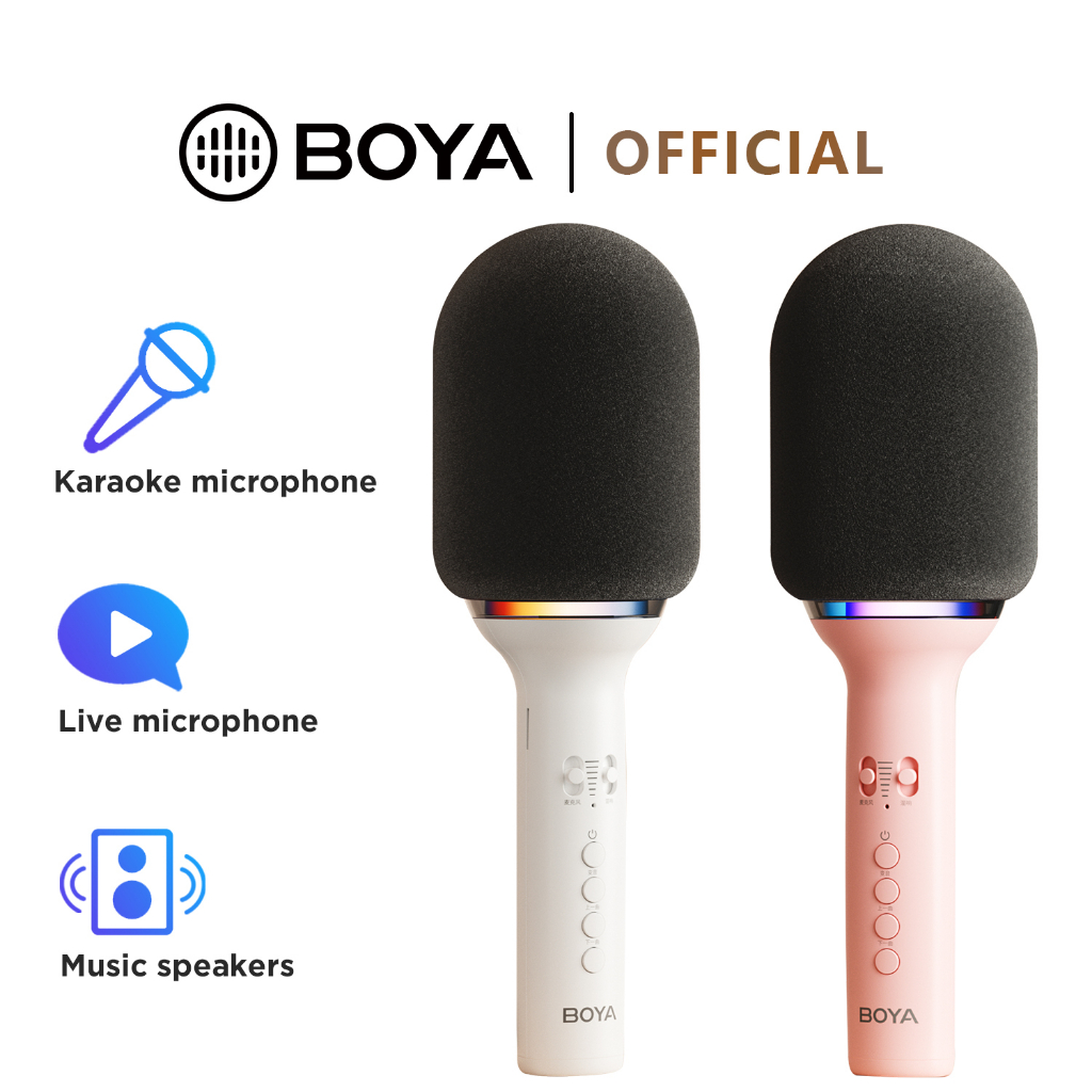 BOYA K11 ไมโครโฟนบลูทูธ ไมโครโฟนคาราโอเกะ ไมโครโฟนคอนเดนเซอร์ ไมโครโฟนขนาดเล็กสำหรับการร้องเพลง ถ่ายทอดสด vlog